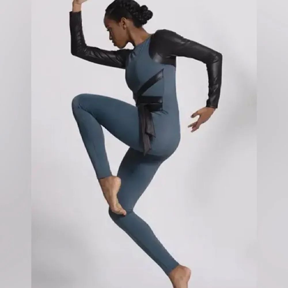 WEISSMAN Elite Dance Costume unitard teal blue Landfill
NV13063 mature adult XSA